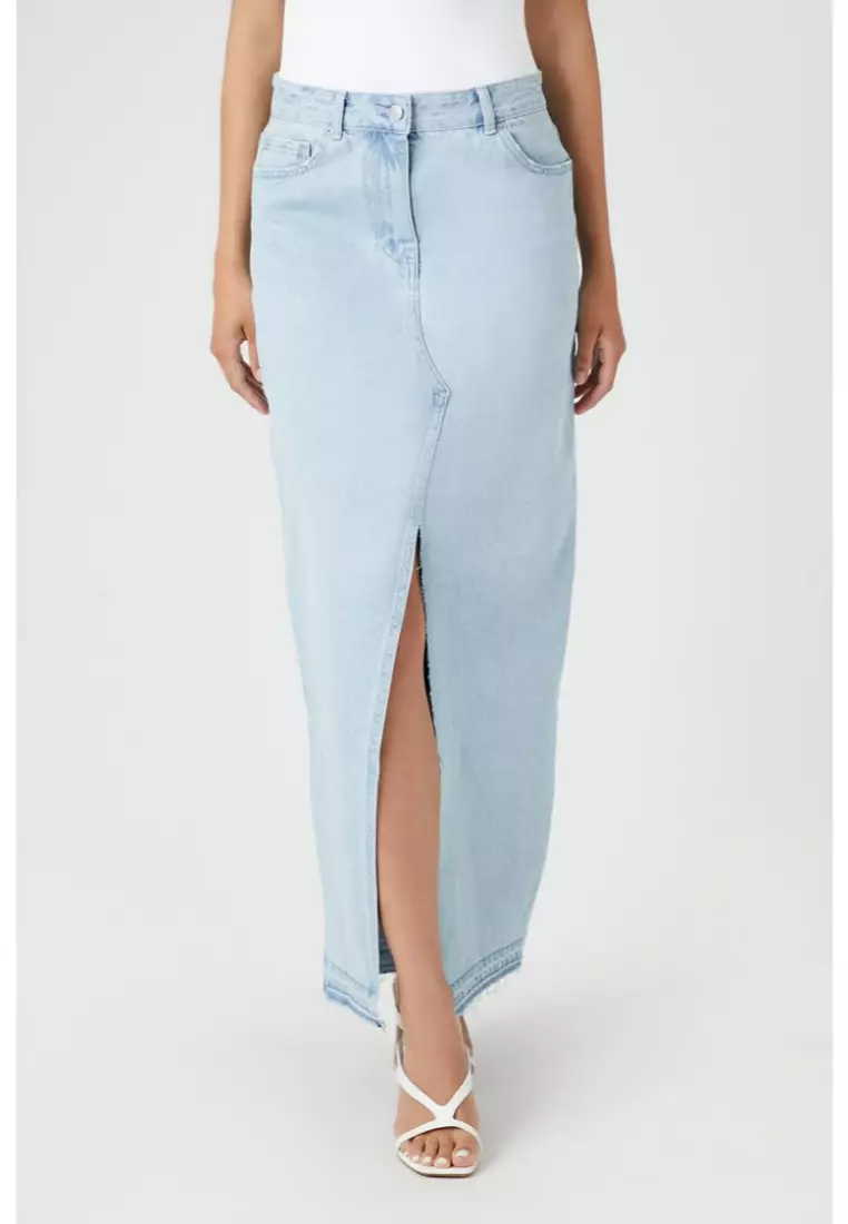 High waisted jean skirt forever 21 sale