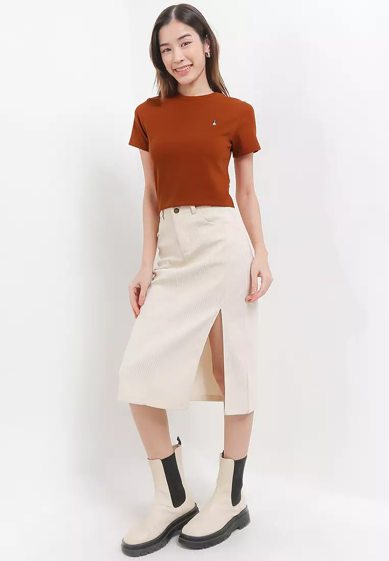 Hotty Ts Crop Ribbed Tee