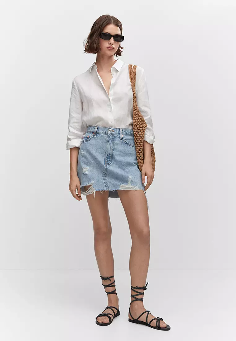 Mango denim 2024 mini skirt