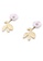 midzone gold MIDZONE White Blossom Gold Leaf S925 Silver Pin Earring - F1211-ER003 A9F32ACBDE28C6GS_2