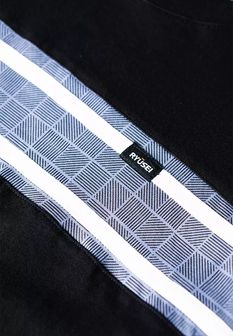 Ryusei Kaos Pria Yasunori Combo Black