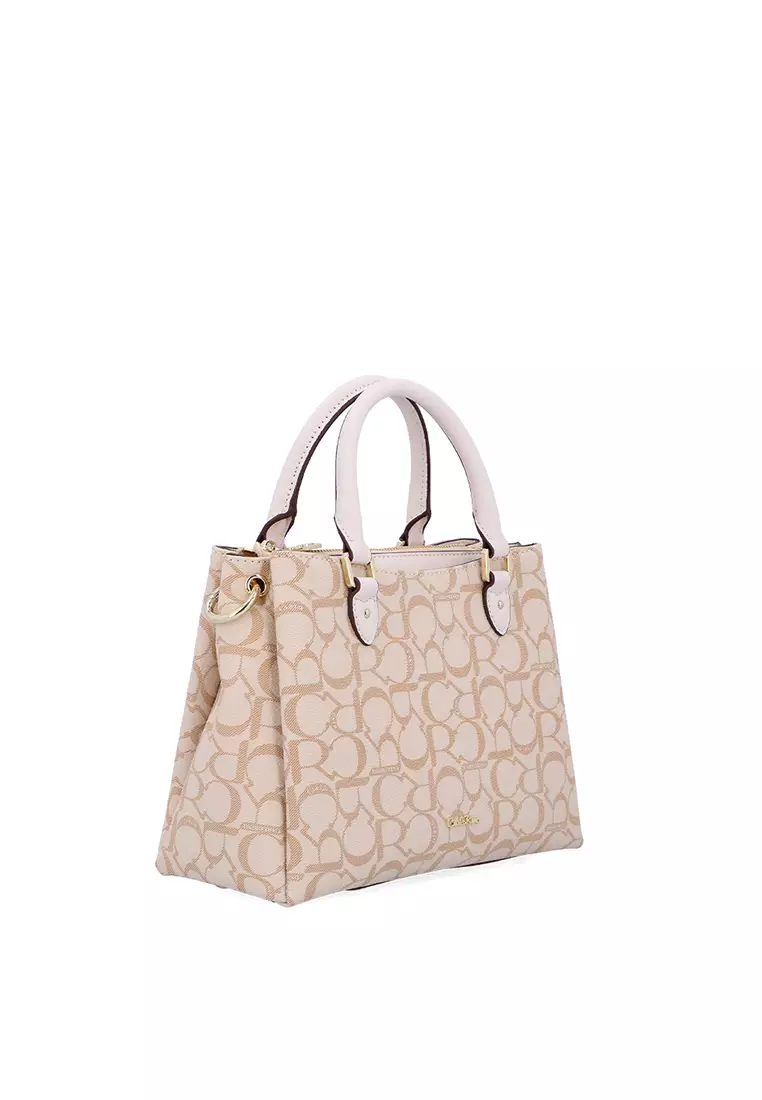 Medium Beige Carlo GEO Top Handle