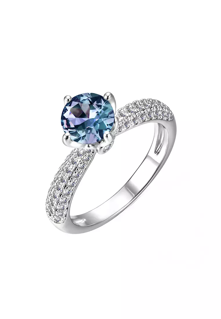 [ Alexandrite Collection ] Tania Crown Alexandrite Ring WG - Cincin Alexandrite s925 by Her Jewellery