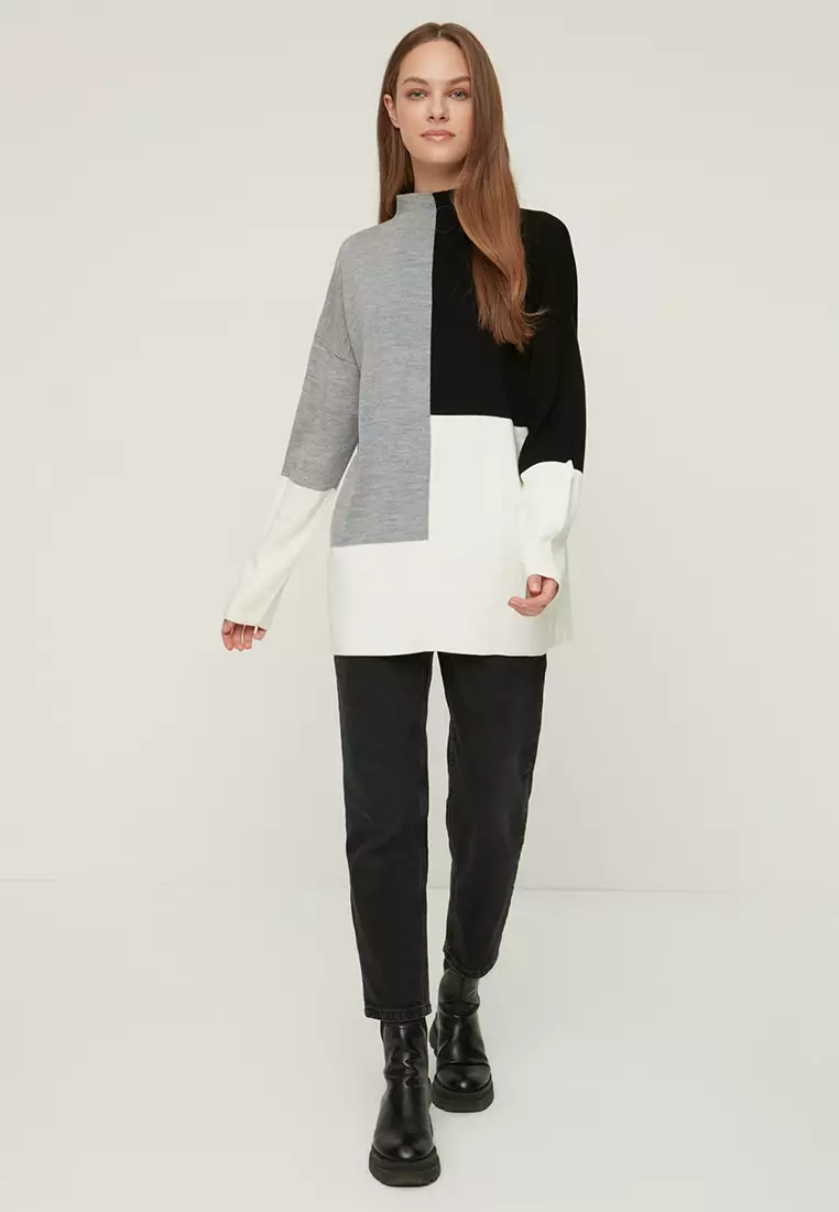 Colour Block Knitted Sweater