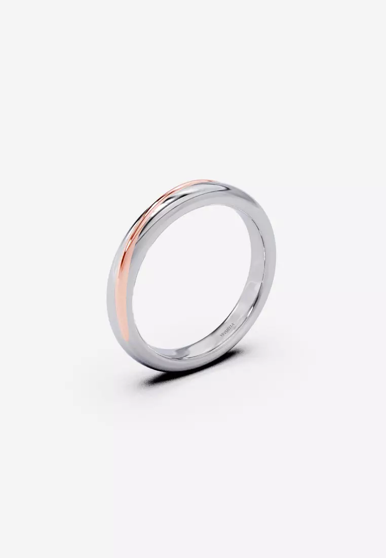 Simple Love Dual Colour Couple Ring - Men's
