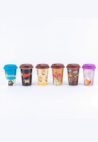 Newage Newage 500ML Ceramic Mug with Silicone Lid / Drink Mug / Coffee Mug / Gift Set - Chocolates B85EDHL7B76257GS_1