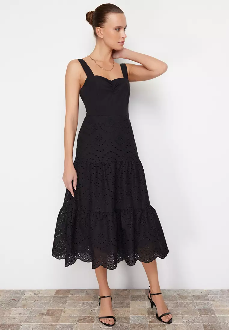 Open Embroidery Dress