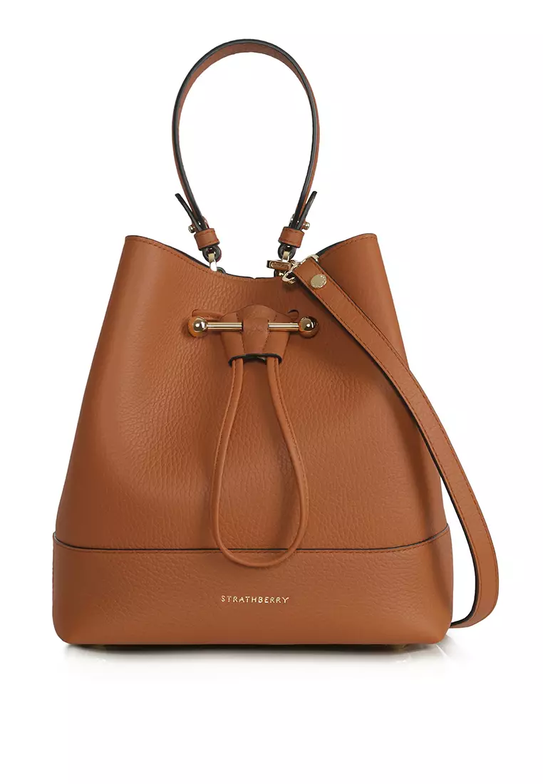 Buy Strathberry STRATHBERRY LANA OSETTE MIDI GRAIN LEATHER TAN