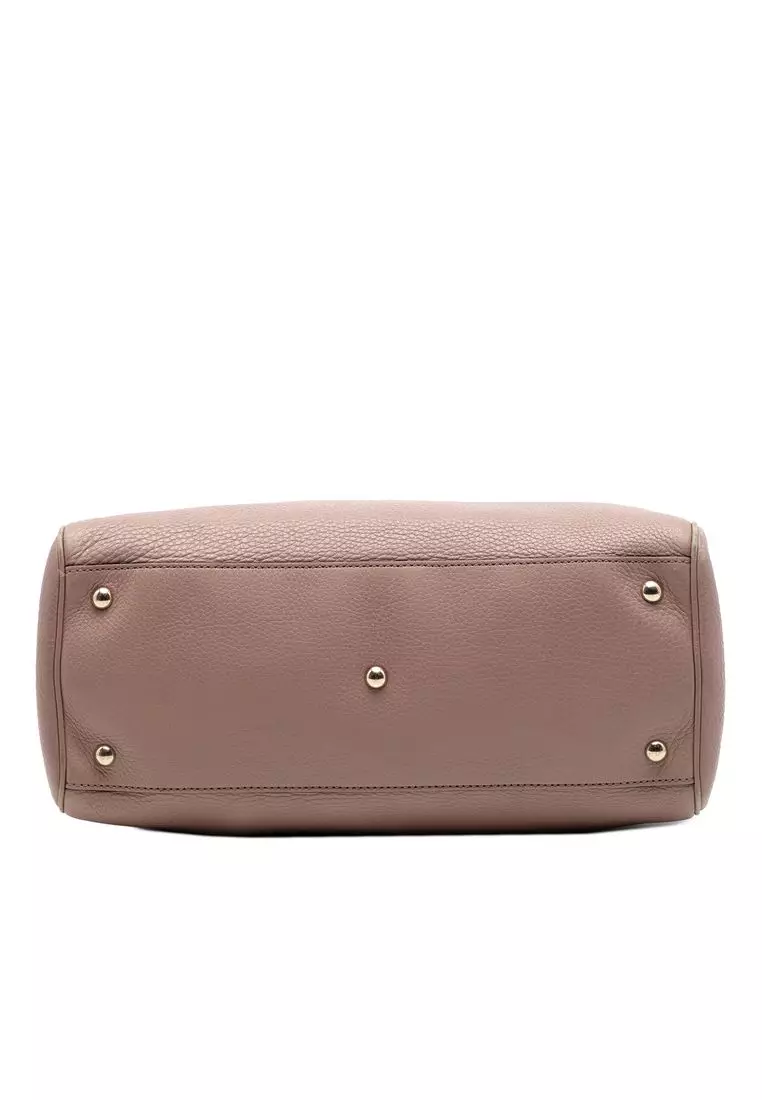 Pre-Loved Gucci Medium Calfskin Bamboo Shopper Satchel