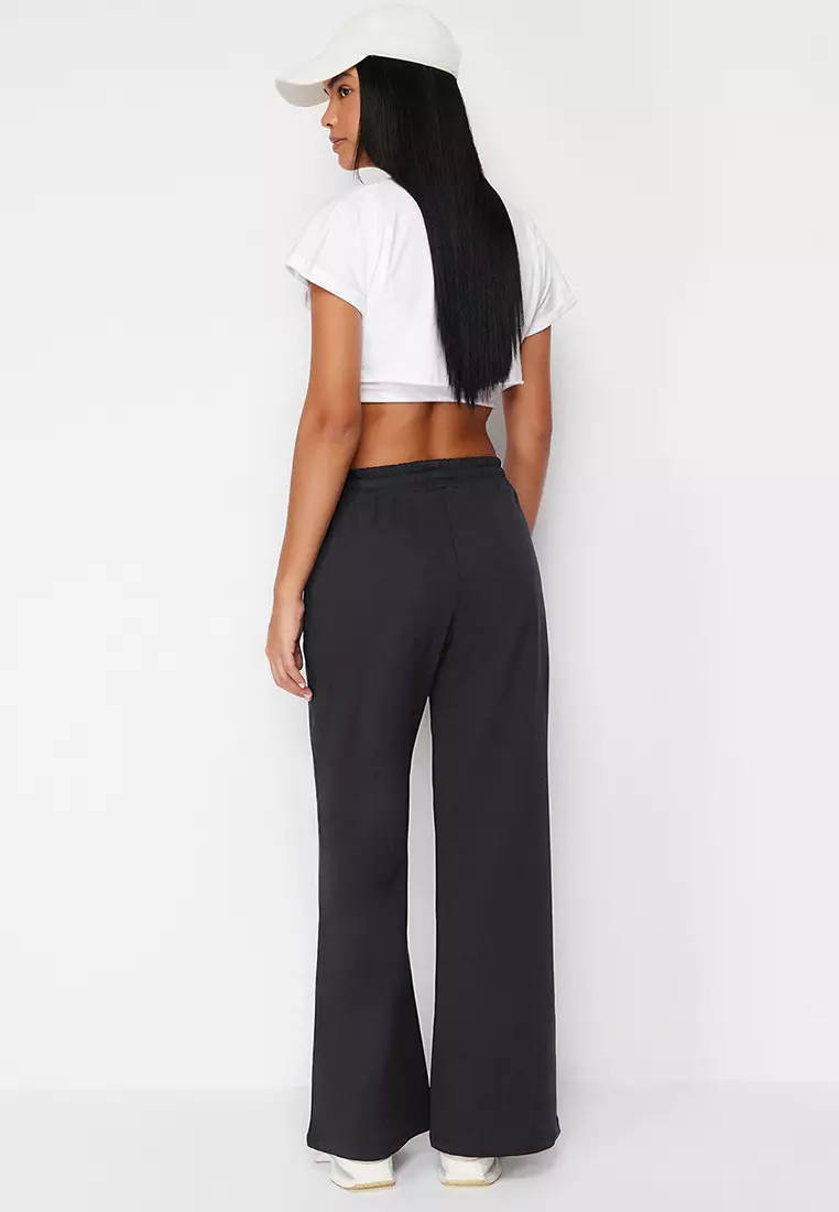 Elastic Wide Legs Pants