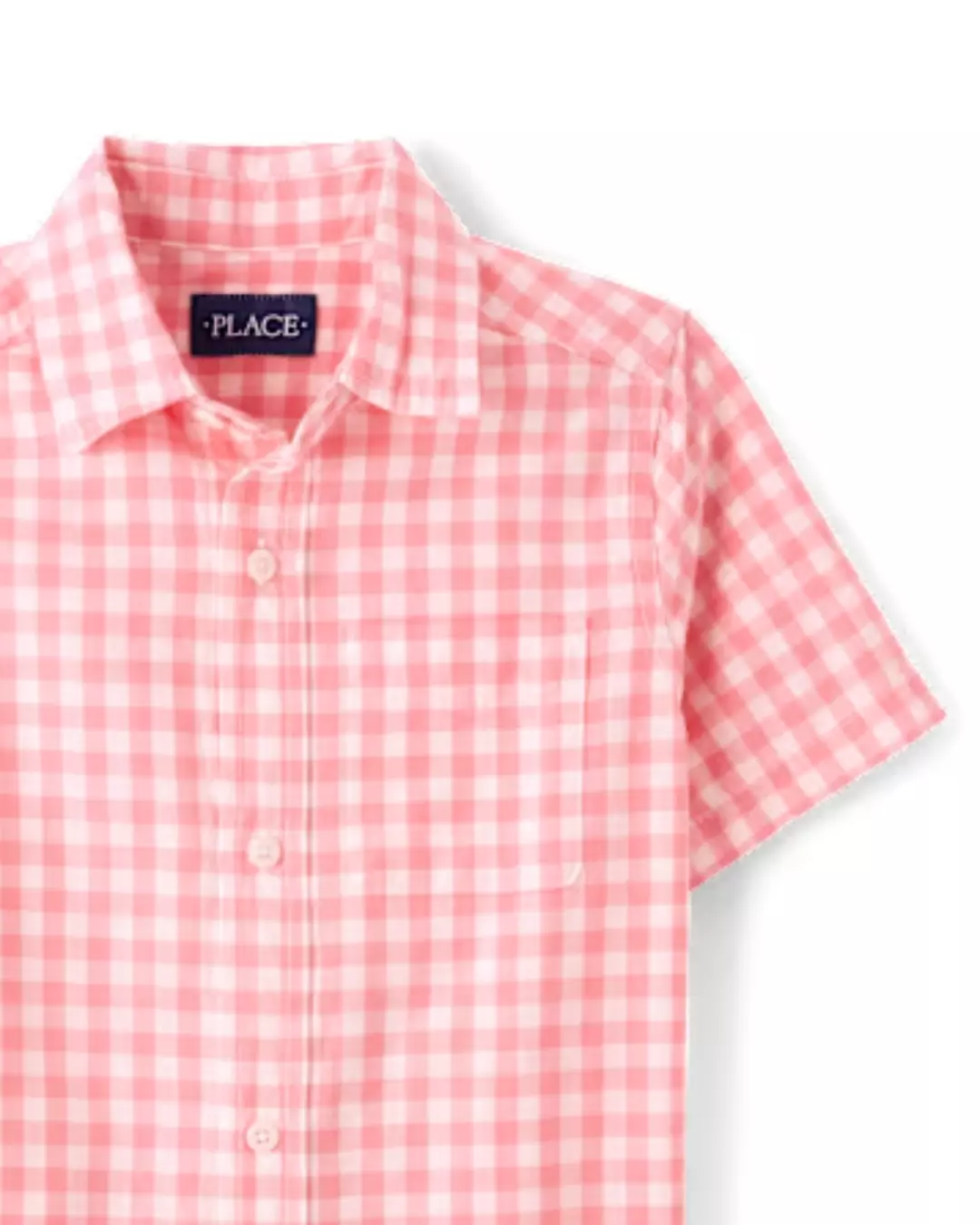 Boys Poplin Button Up Shirt - Kemeja Anak Laki (Pink)