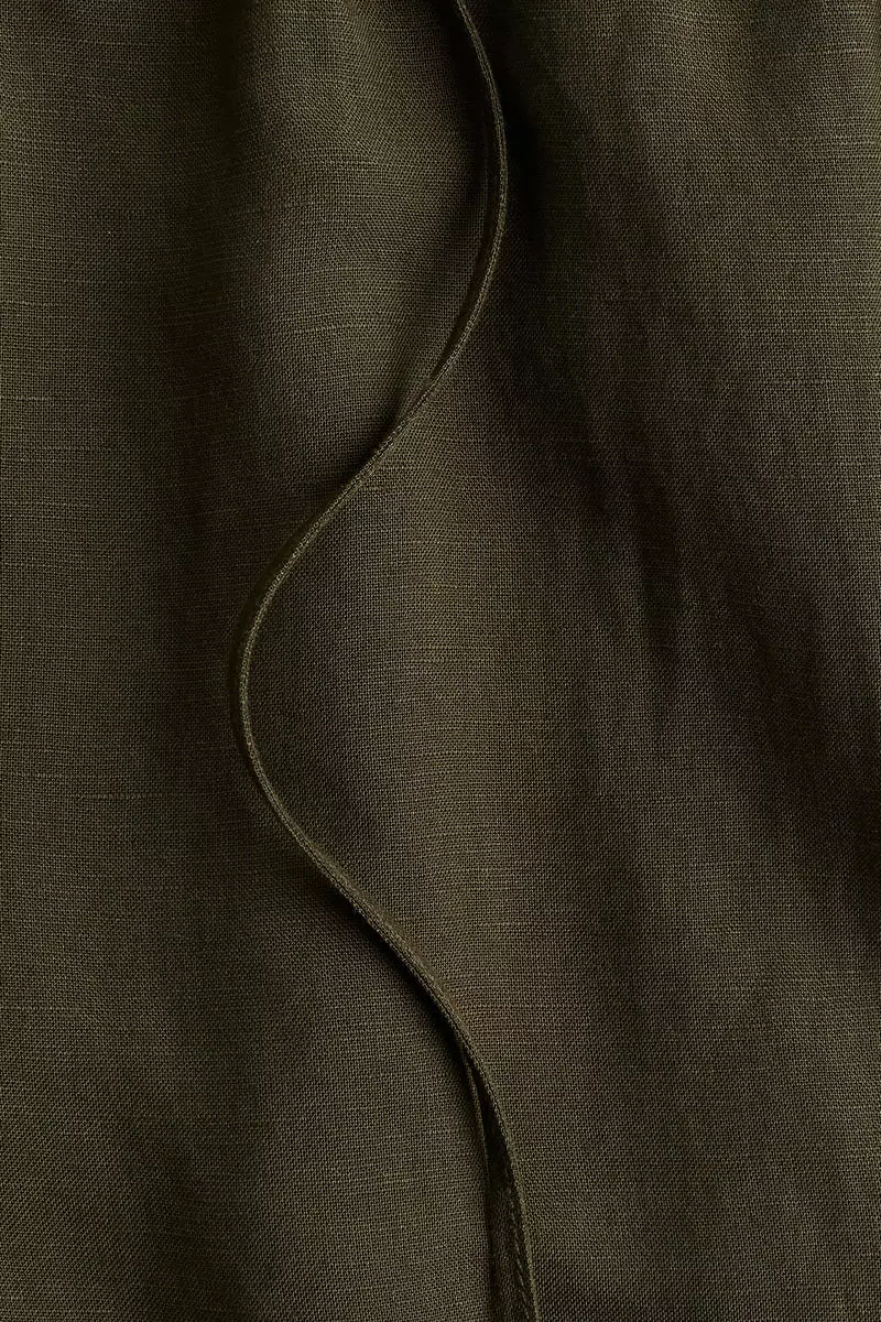 Linen-blend trousers