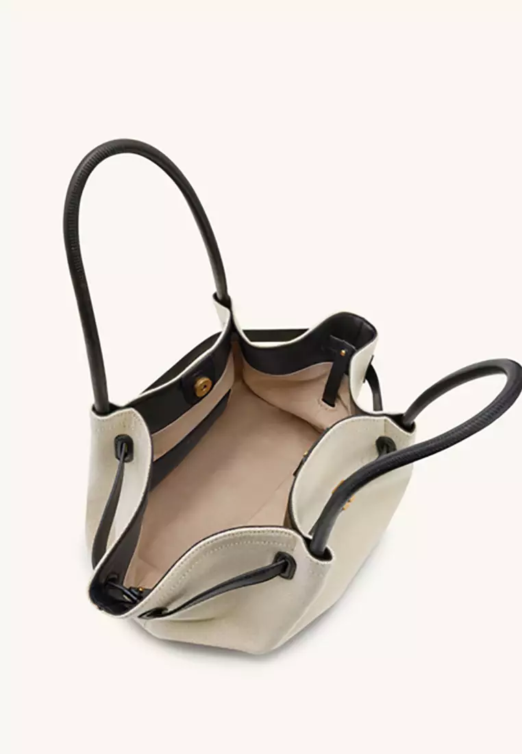 Hana Medium Tote Bag - Black Canvas