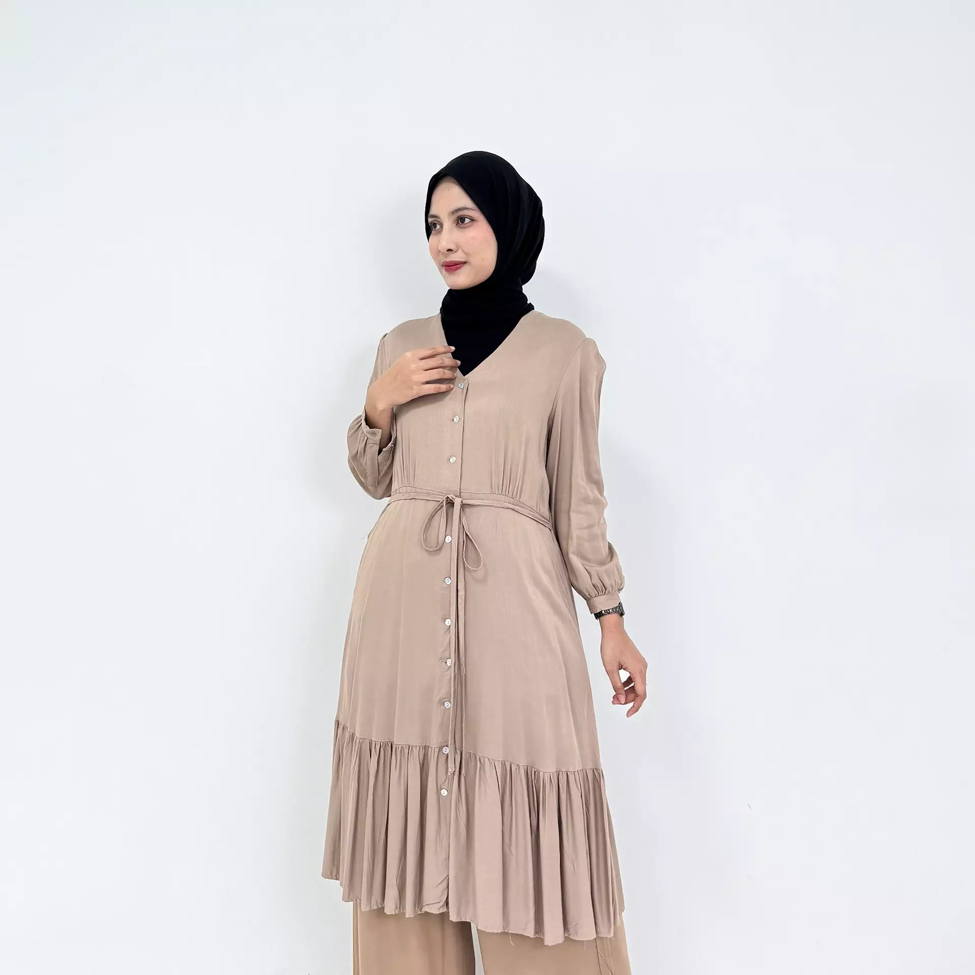 Setelan Kulot Katun Mila Size M-XXL COKLAT