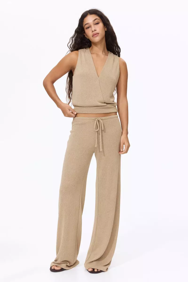 Knitted wrap top