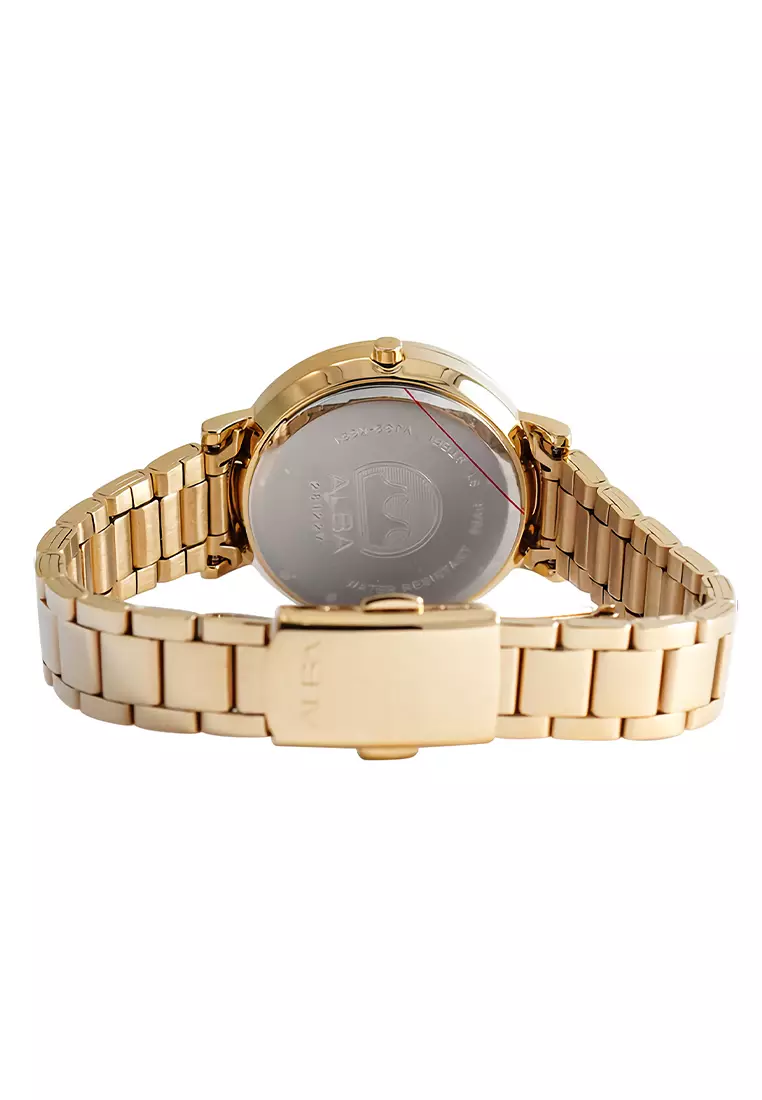 Alba Fashion - Jam Tangan Analog Wanita - Gold - Stainless Steel Bracelet - AG8M72X1
