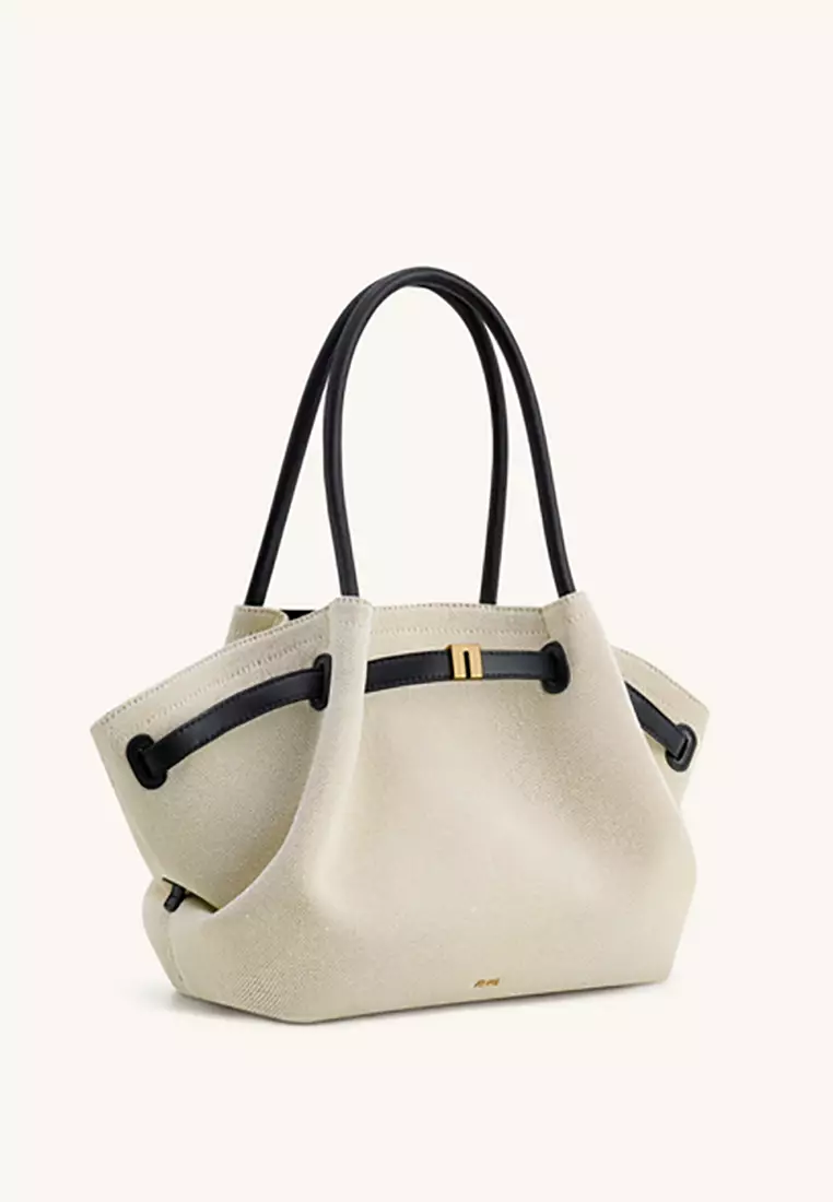 Hana Medium Tote Bag - Black Canvas