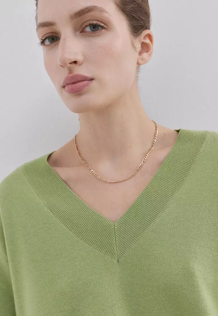 V-Neck Knit Sweater