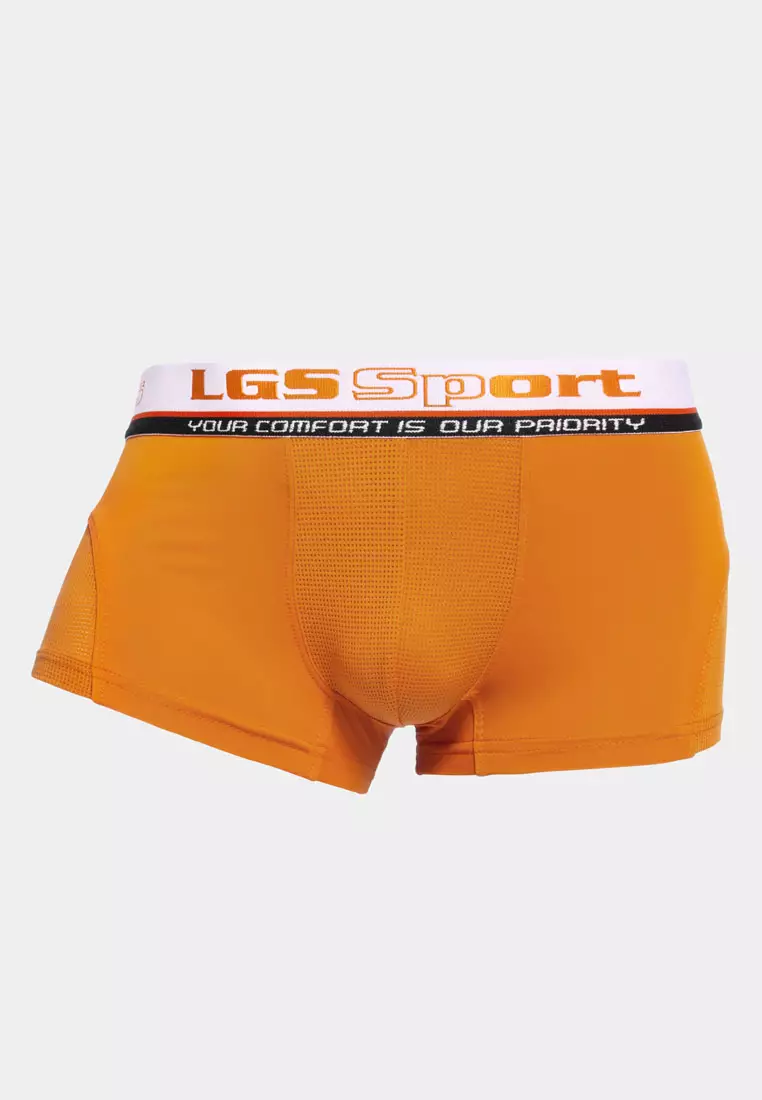 LGS - Boxer - Paket 3 - Red Orange Black - LEBX.004.644.3.7C - Karet Katun