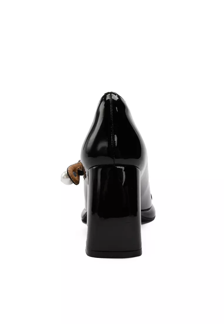 7CM Chain Strap Patent Leather Mary Jane Shoes TE876-5