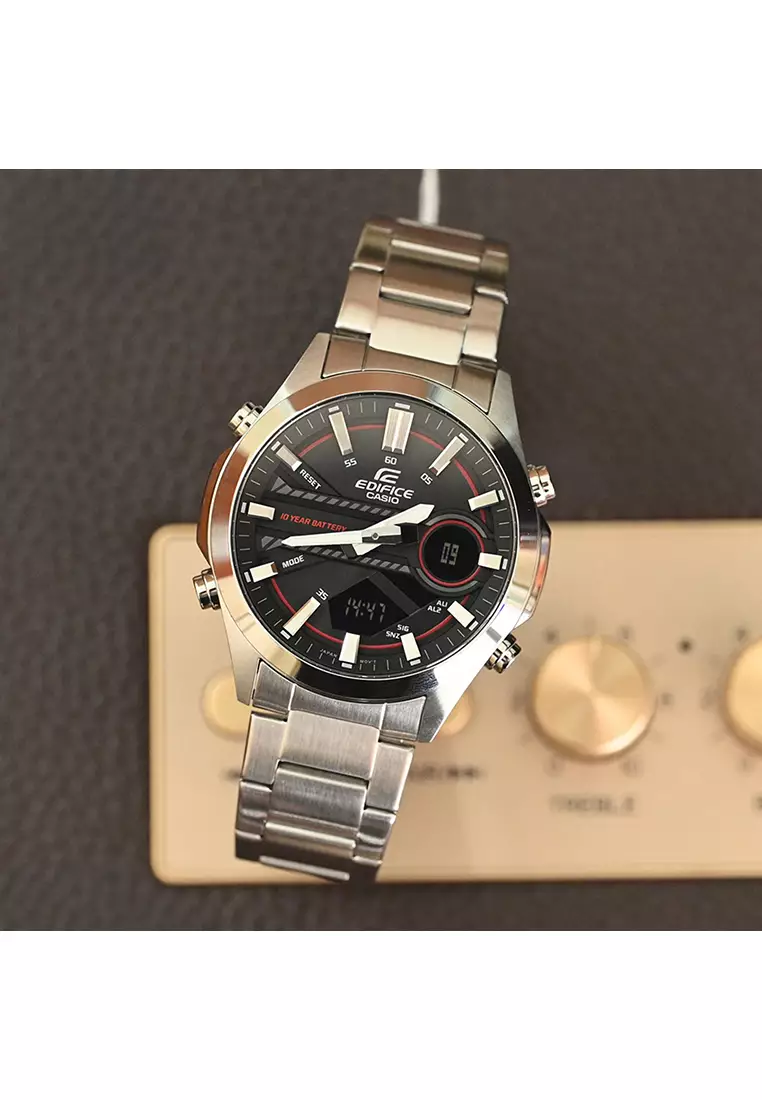 Buy EDIFICE EFV-C120D-1A4 Men Analog-Digital Watch with Stainless Steel  Band Online | ZALORA Malaysia