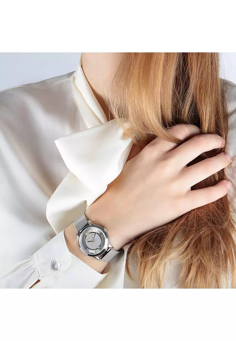 【2 Years Warranty】Maserati Epoca 34mm Yellow Gold Pearl Dial Women's Quartz Watch R8853118514