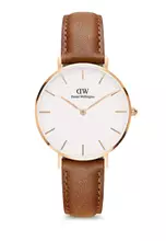 Buy Daniel Wellington Petite Durham 32mm Watch White dial Leather