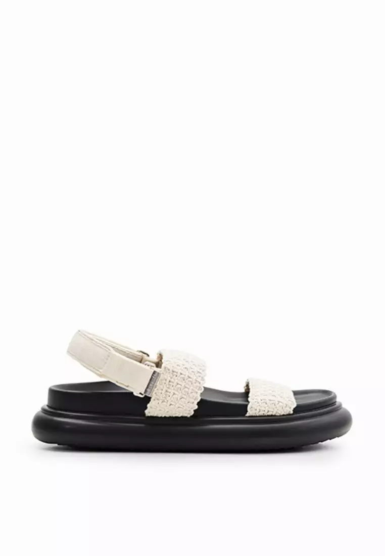 Discount on Desigual  shoes - SKU: Desigual Woman Shoes Crochet Platform Strap Sandals.