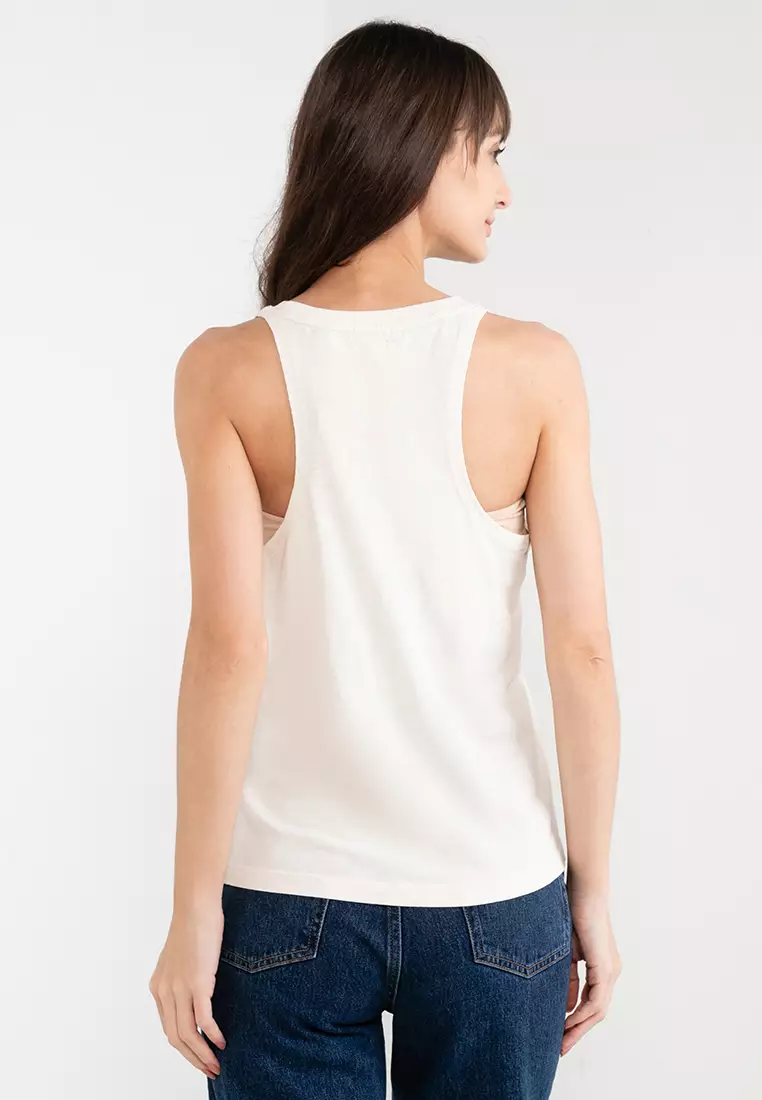 Back Mesh Detail Sport Tank Top