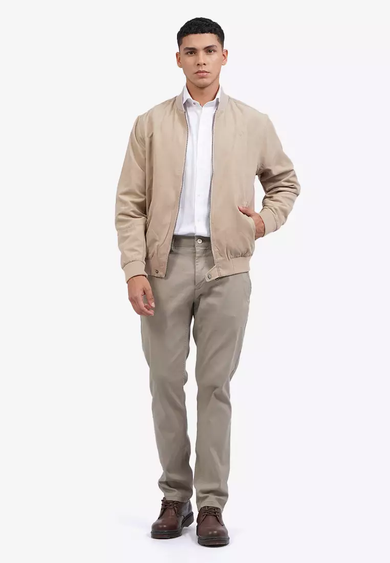 Signature Suede Bomber Jacket