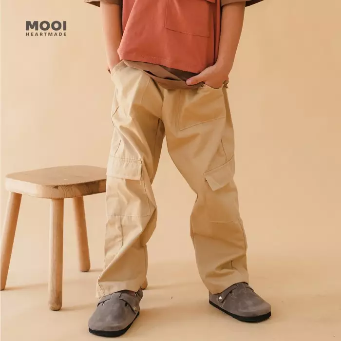 Mooi Celana Panjang Chinos Cargo Anak Dicky Long Cargo Chinos - Army Green