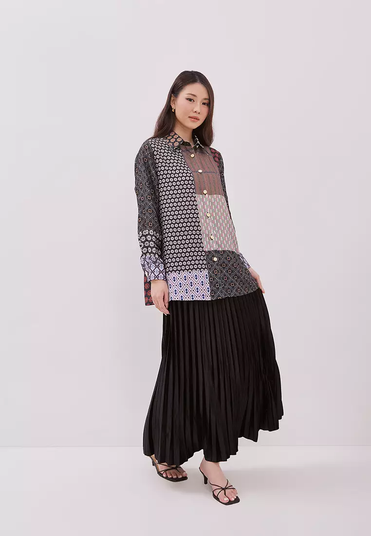 Kamilaa by Itang Yunasz Kara Shirt Brown