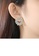Glamorousky purple Simple Temperament Geometric Round Stud Earrings with Pink Cubic Zirconia F8673ACF595F0FGS_4