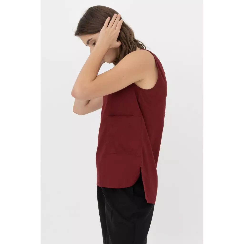 Sleeveless Blouse Fecilia Maroon