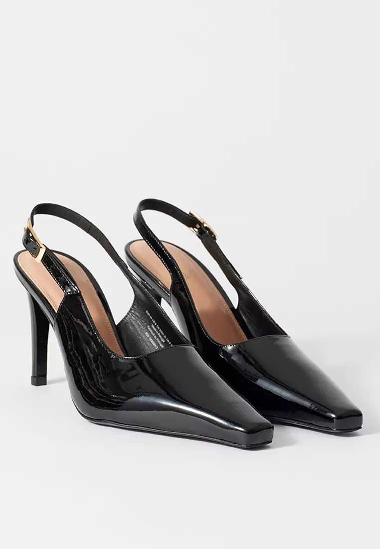 Patent Leather Slingback Pumps