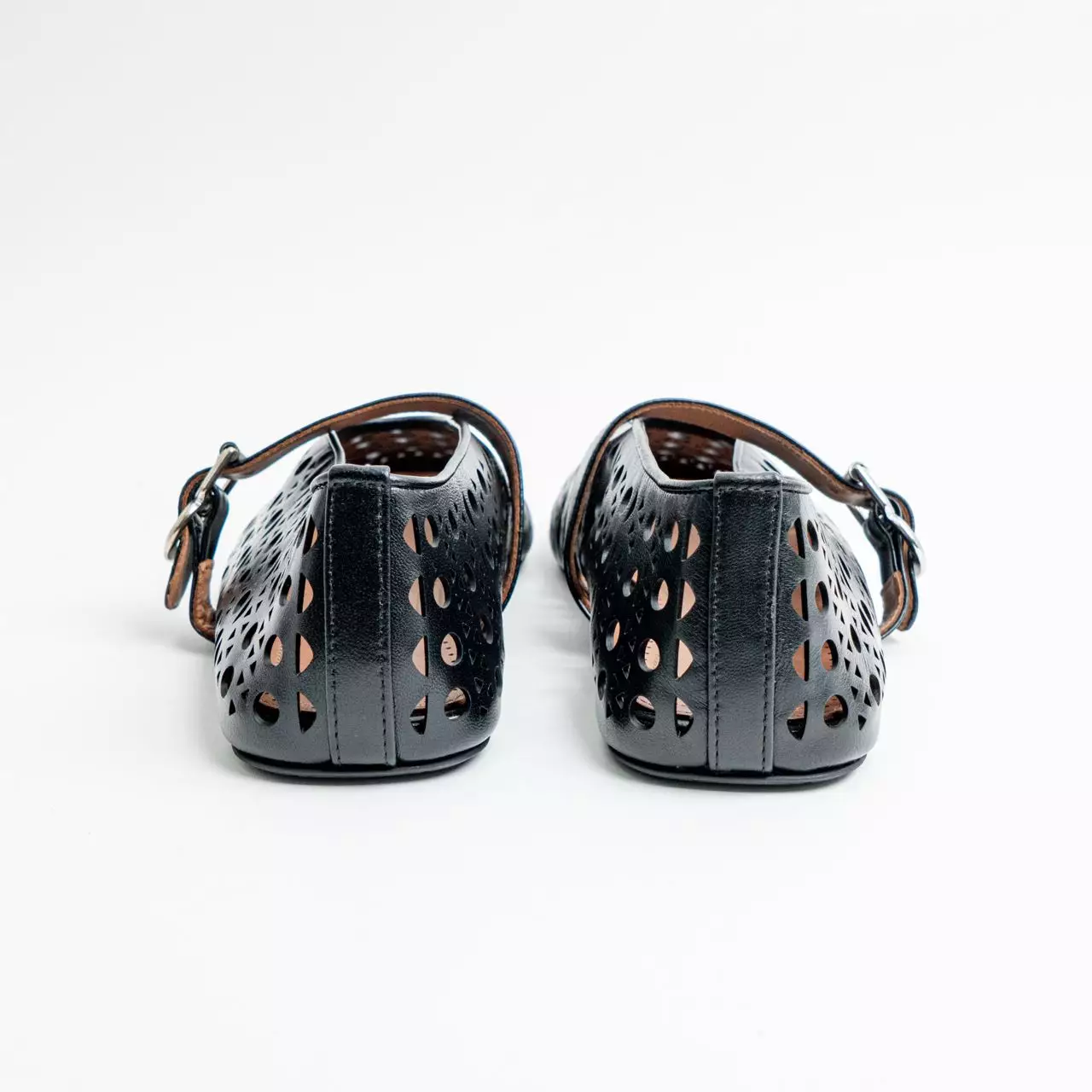 Vienne Lambskin Ballerina Flats Black