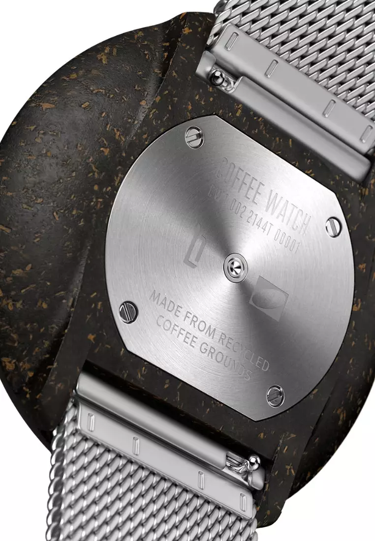 Coffee Watch Latte - Mesh Silver Matte