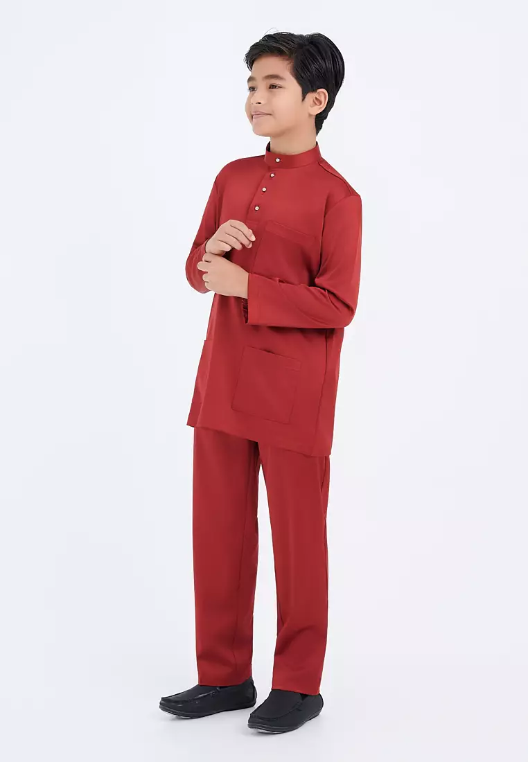 Gene Martino - Faez Baju Melayu Slim Fit Sedondon – Junior 1292