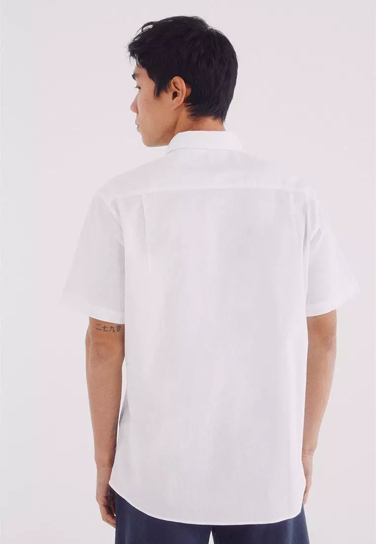 Short-Sleeved Linen Shirt