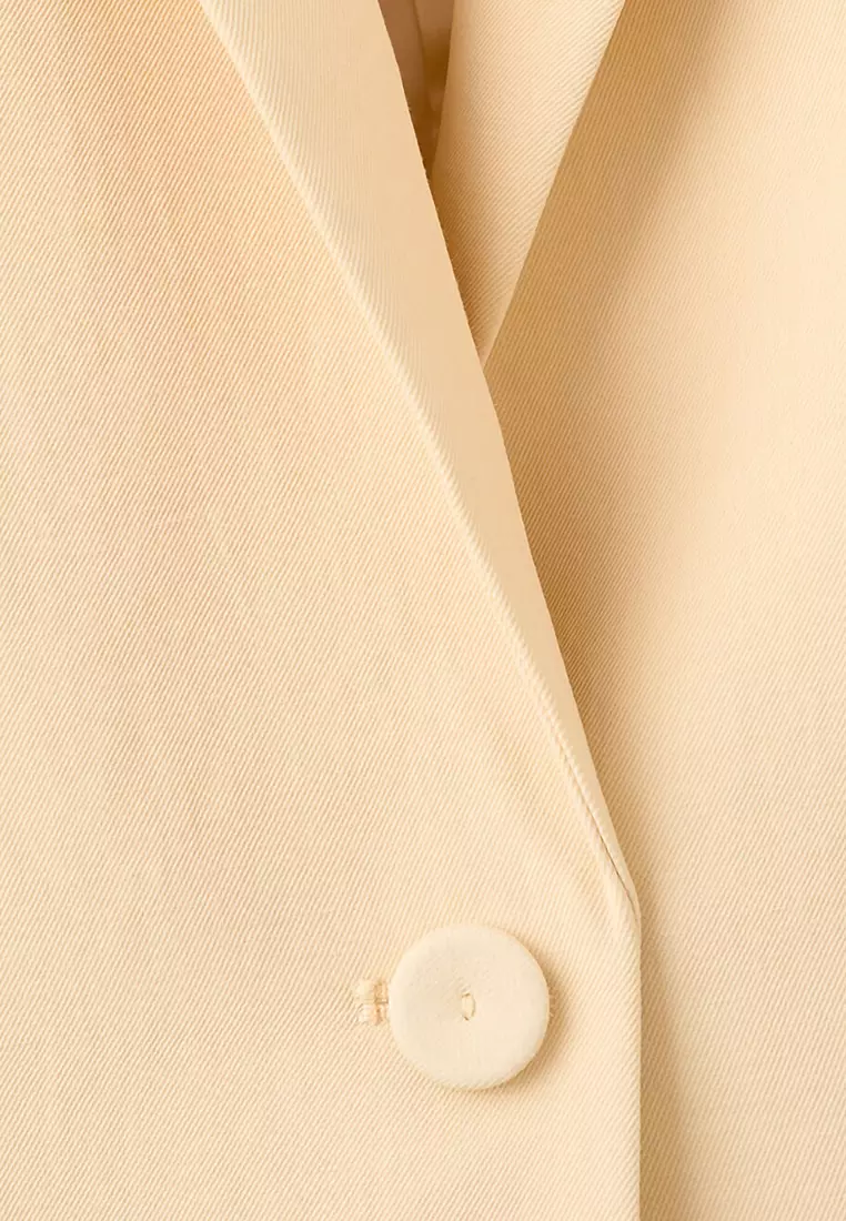 Linen-Blend Suit Jacket