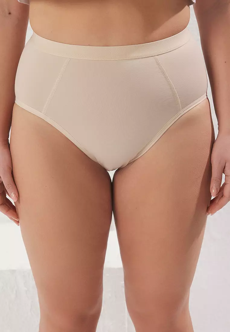 Black-Skin 2 Pack High Waist Shapewear Plus Size Panties Tbbss25Cm00001