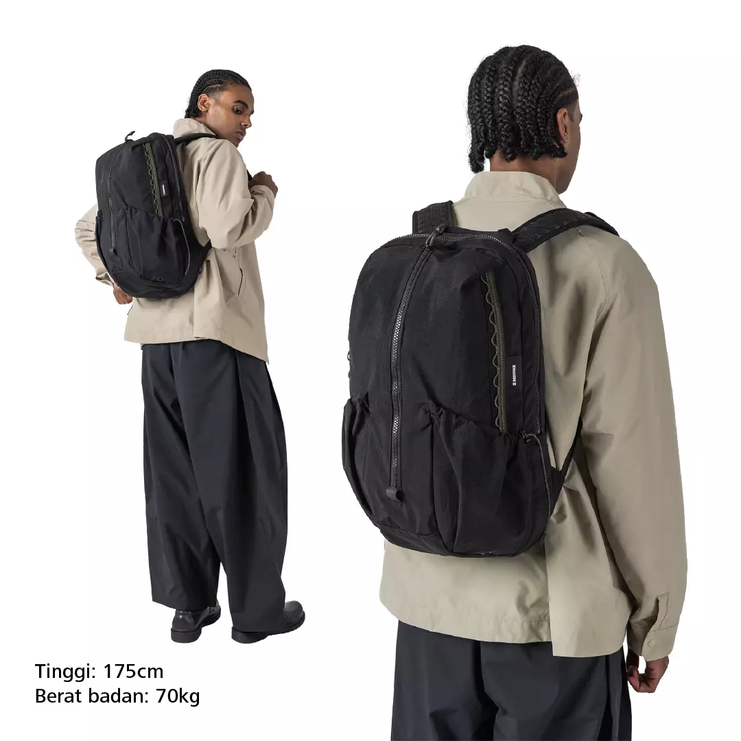 Axiom Vision 1.0 Laptop Backpack 15 Inch Tas Ransel Kerja Kuliah Sekolah Ringan Stylish 15 L - Hitam