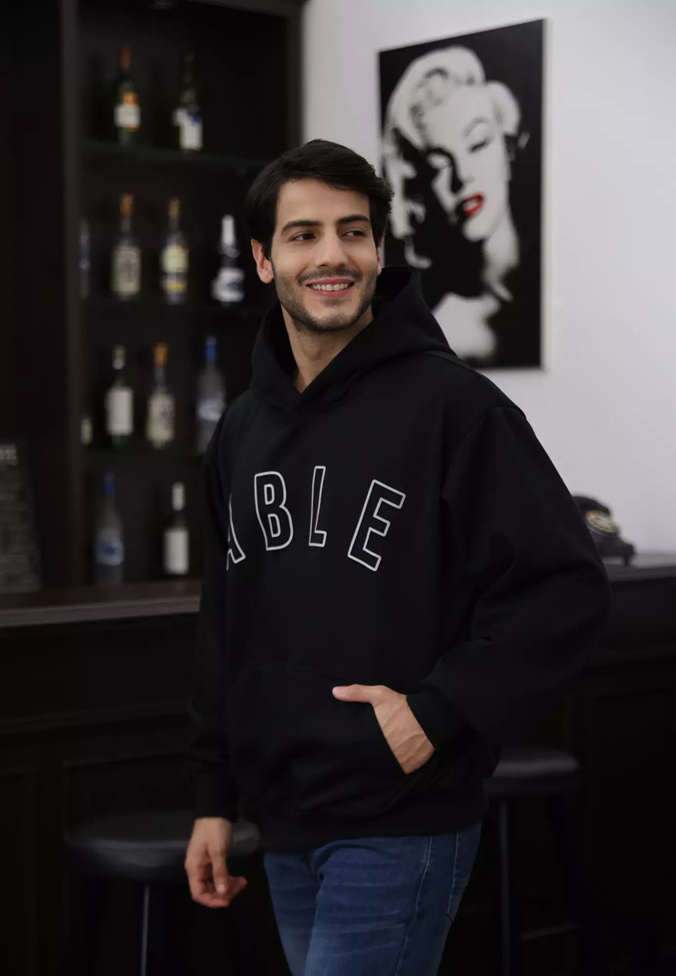 Ryusei Hoodie Boxy Able Full Black