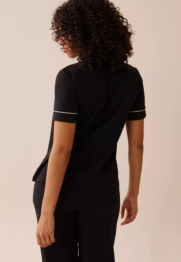 Cotton Short Sleeve Button-down Shirt