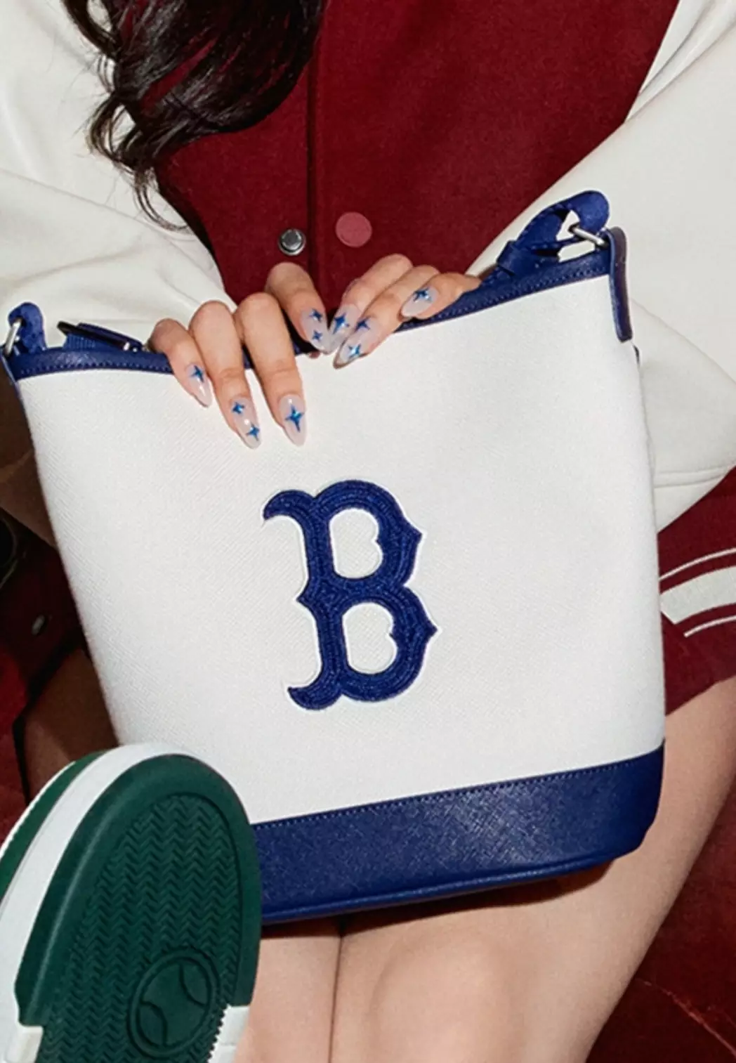 Jual MLB Korea Basic Big Logo Canvas Bucket Bag Boston Red Sox - Cream  Original 2023