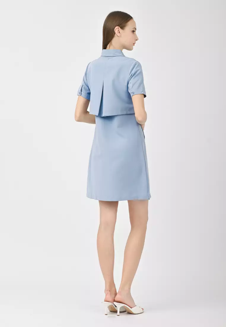 衬衫迷你连衣裙