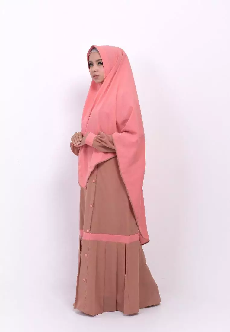 Queenza Gamis Set Wanita Muslimah Syar'i By Zayidan Zahra - Cream