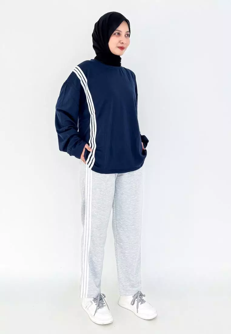 Set Sporty Alena (Setelan Training Olahraga) NAVY