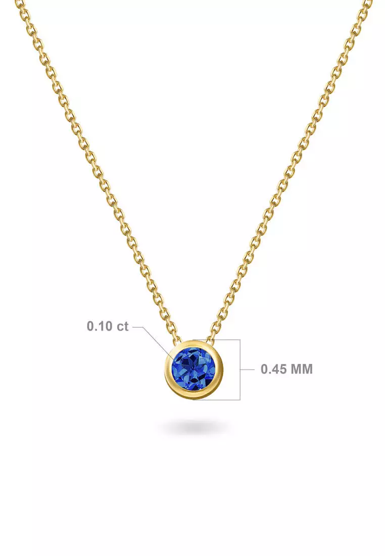 Gold necklace clearance birthstone