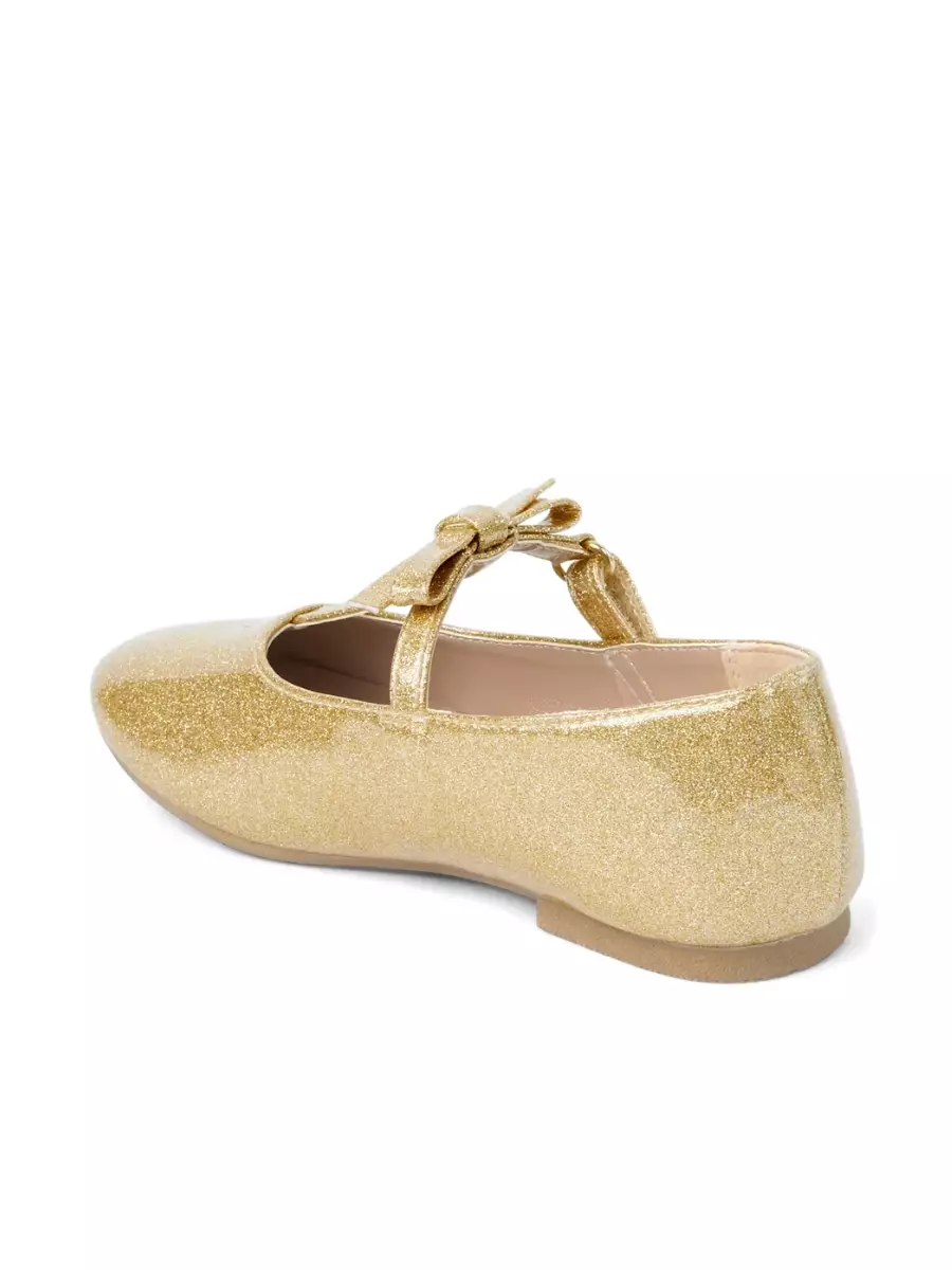 Girls Glitter T Strap Ballet Flats - Sepatu Sandal Anak Perempuan